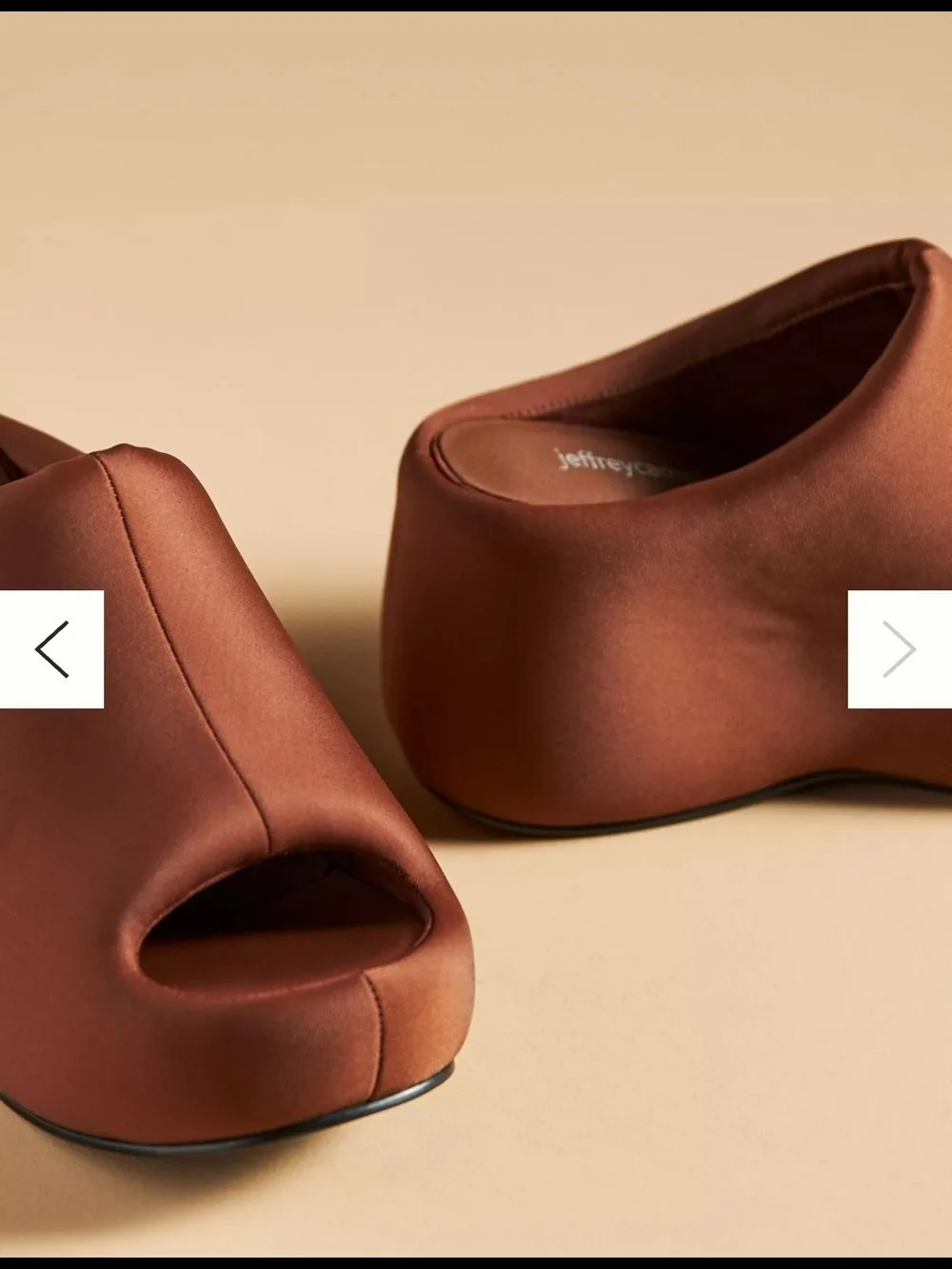 Jeffrey Campbell Brown Platform Peep-Toe Mule
